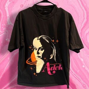 Black Graphic Adele Short Sleeve‎ Tee